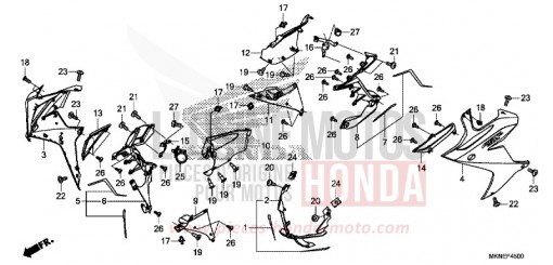 MIDDLE COWL CBR650RAK de 2019